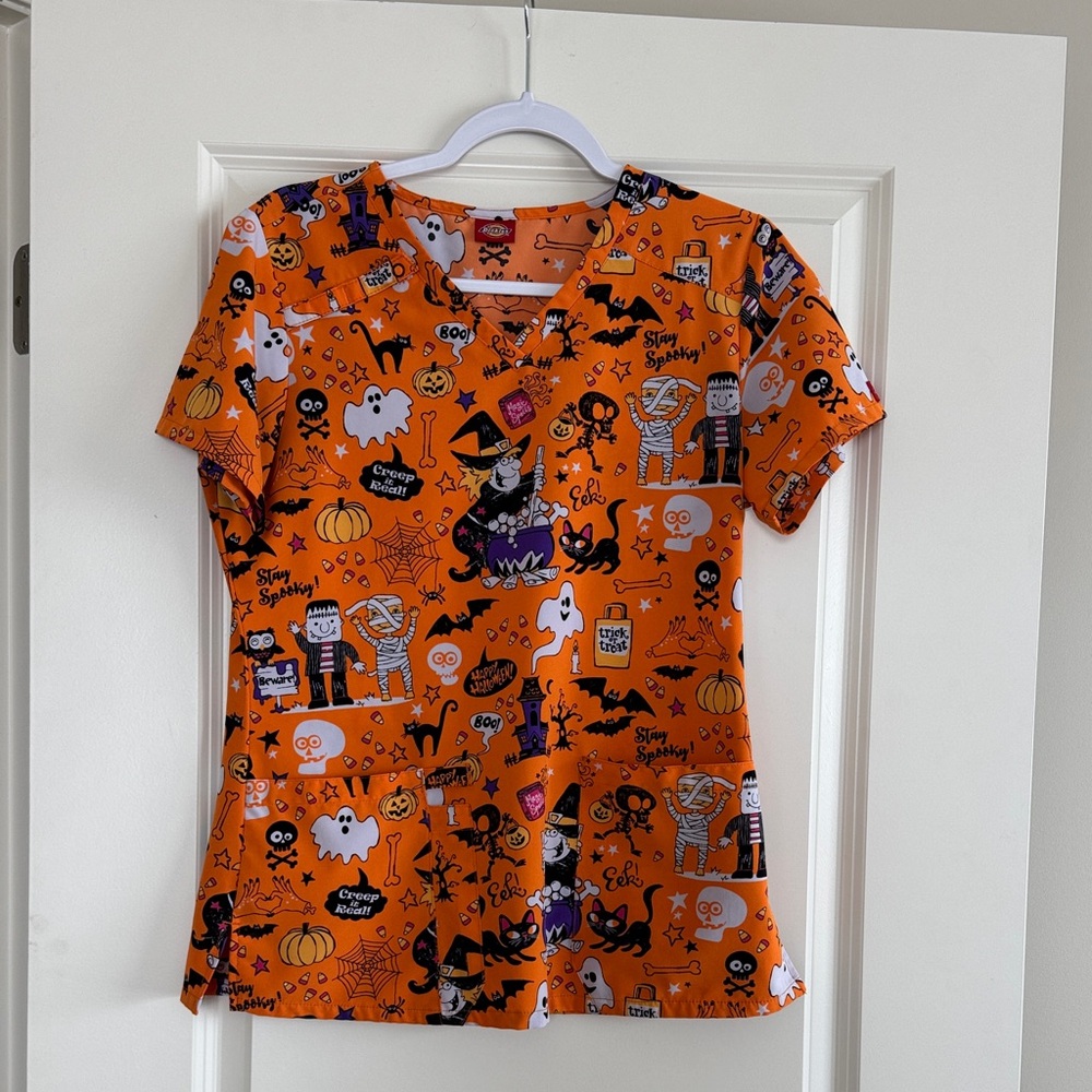 Halloween Scrub Top